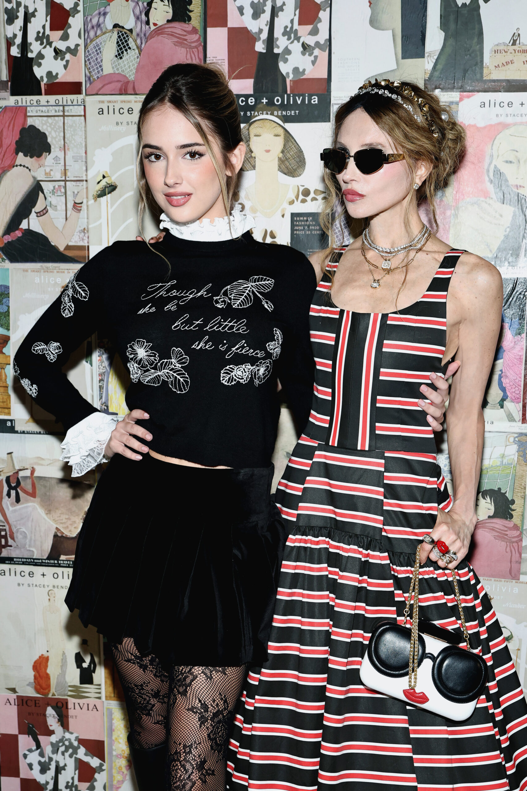 NEW YORK, NEW YORK - SEPTEMBER 13: (EDITORS NOTE: This image has been retouched.) (L-R) Julia Butters and Stacey Bendet attend the alice + olivia by Stacey Bendet Spring 2026 Presentation at Surrogate's Court on September 13, 2025 in New York City. (Photo by Jamie McCarthy/Getty Images for alice + olivia)