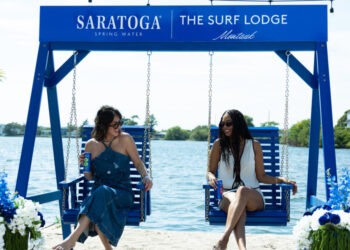 Saratoga Spring Water Brings Its Signature Blue to The Surf Lodge